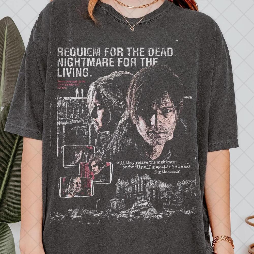 S Resident Evil Requiem, Distressed Leon Kennedy Fan T-Shirt